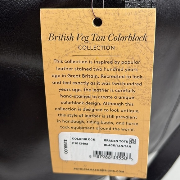 Patchwork Leather Tote Bag - Black and Brown - Picture 5 of 12